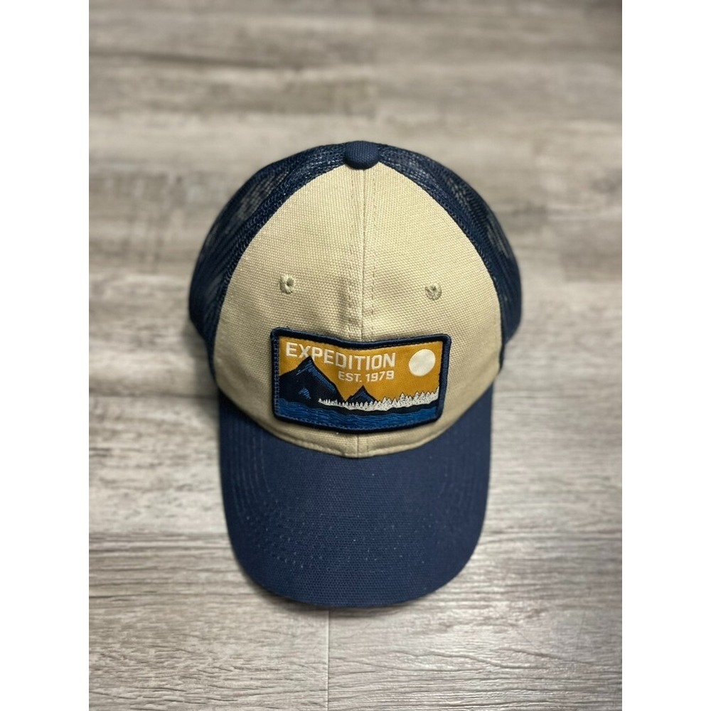 George Expedition Patch Trucker Hat Mens One Size Navy Tan Mesh Outdoor